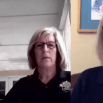 Two women engaging in a video call.